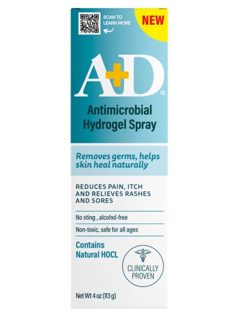 A+D Antimicrobial Hydrogel Spray - 4 oz - BRAND NEW!!   bodycare skincare